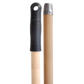 Holzstiel mit Griff + Metall-Gewinde, Ø 24 mm, 150 cm