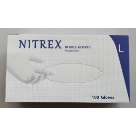 NITREX Nitril-Einweghandschuhe puderfrei - L