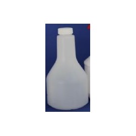 Keulenflasche HD-PE, Skala, 28/400 - 500 ml