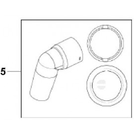 Raccord pour tuyau flexible complet (côté aspirateur)