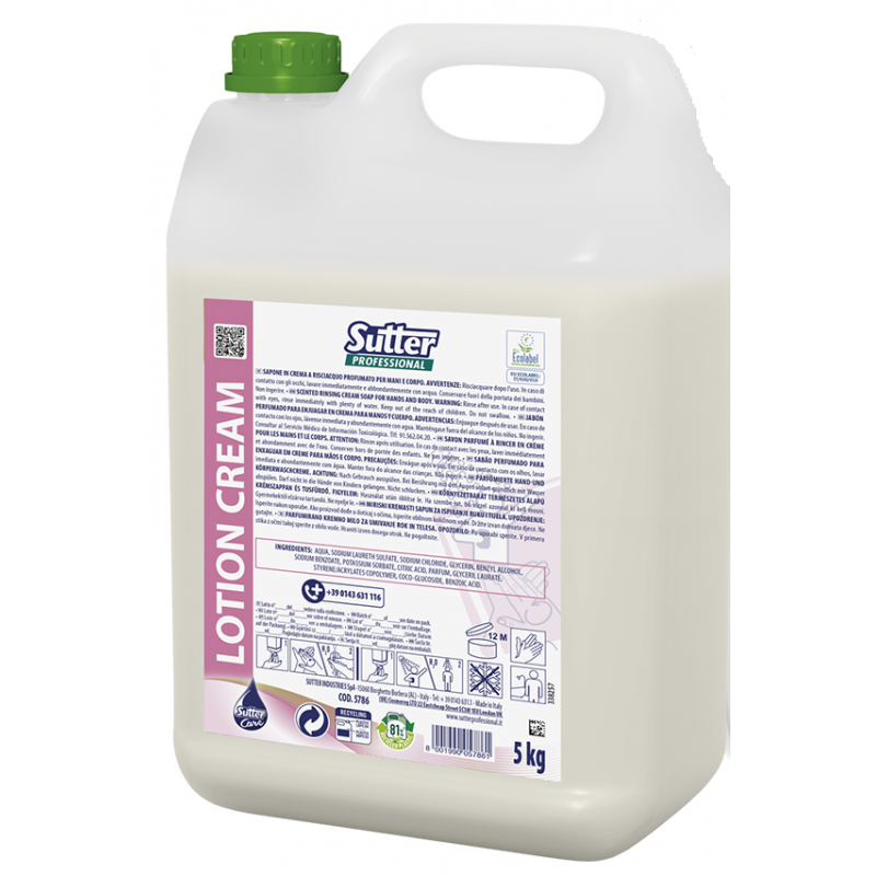 ZERO LOTION CREAM Ecolabel - 5 l - Etikett mit neuem Design
