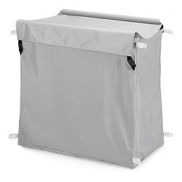 Sac plastifiée avec couvercle, 200 l, gris
