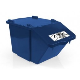 SPLIT 45 L poubelle bleu avec plaquette "papier"