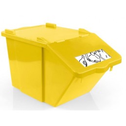 SPLIT 45 L poubelle jaune avec plaquette "plastique"