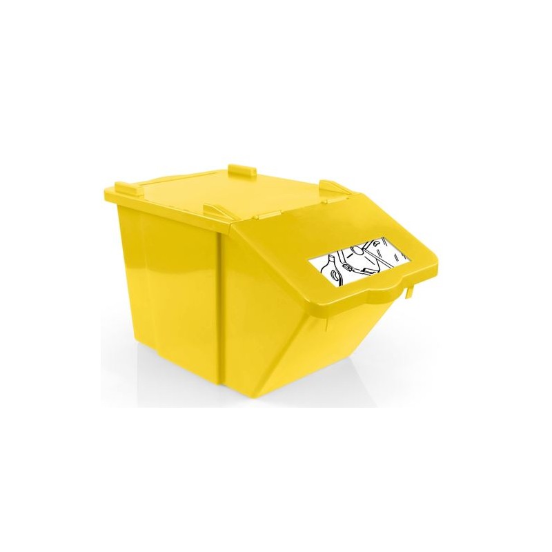 SPLIT 45 L poubelle jaune avec plaquette "plastique"
