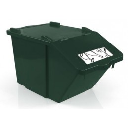 SPLIT 45 L poubelle verte avec plaquette "verre"
