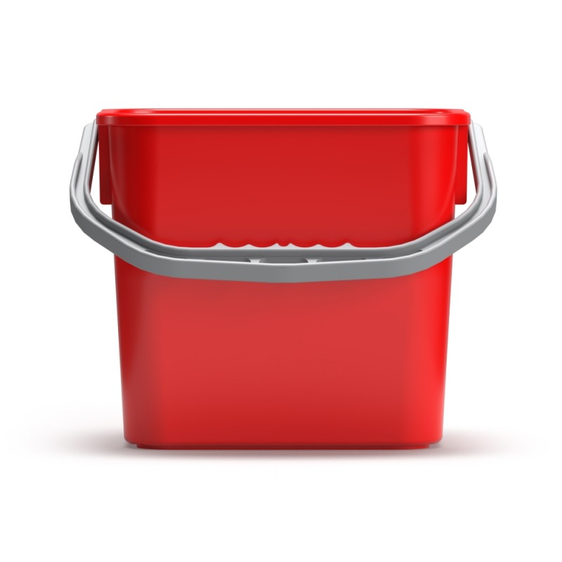 Seau PP 12 l - rouge